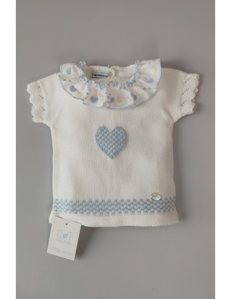 JERSEY NIÑO CON CUBREPAÑAL TIRANTES VICHY,BLANCO/CELESTE NUDE. VERANO 21