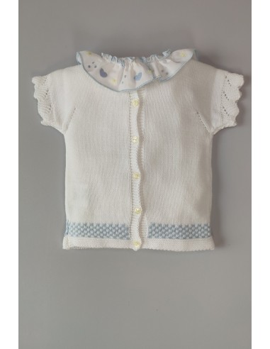 JERSEY NIÑO CON CUBREPAÑAL TIRANTES VICHY,BLANCO/CELESTE NUDE. VERANO 21