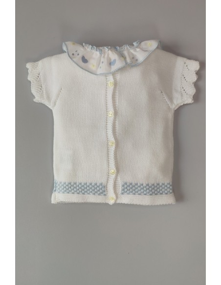 JERSEY NIÑO CON CUBREPAÑAL TIRANTES VICHY,BLANCO/CELESTE NUDE. VERANO 21
