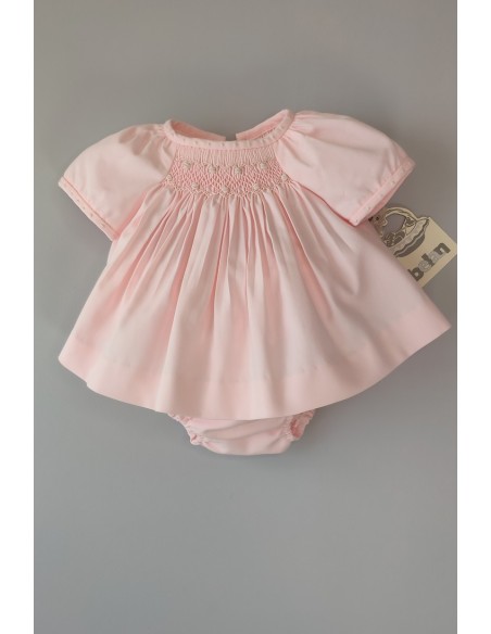 JESUSITO PUNTO SMOCK ROSA-CRUDO,NUDITOS. INVIERNO, VIELLA.
