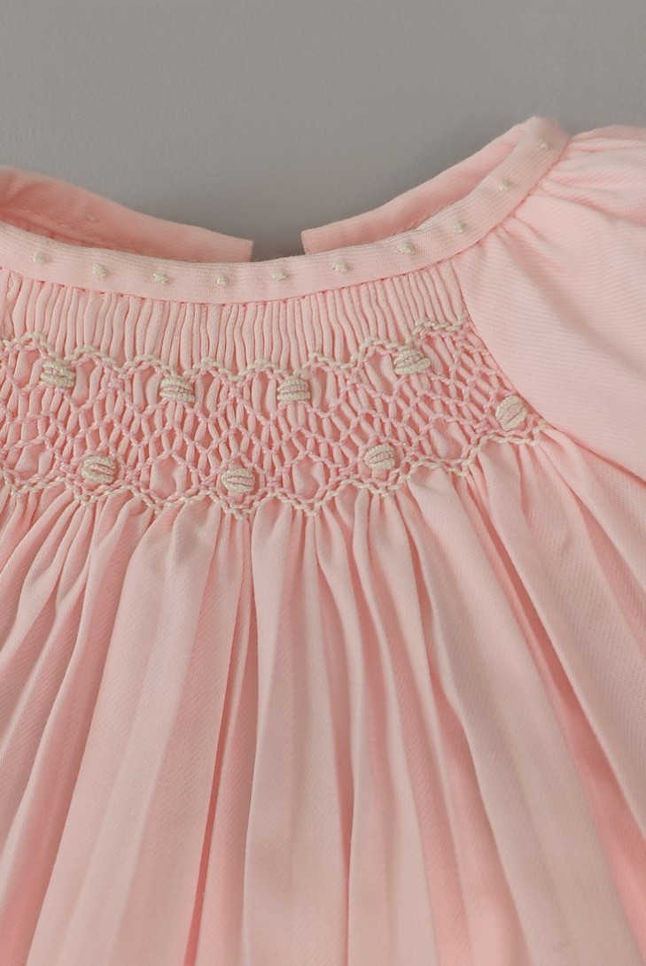 JESUSITO PUNTO SMOCK ROSA-CRUDO,NUDITOS. INVIERNO, VIELLA.
