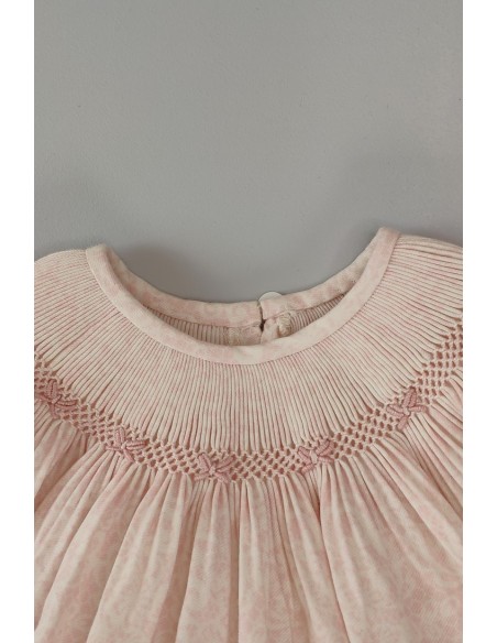 JESUSITO PUNTO SMOCK LAZOS ROSA. INVIERNO.