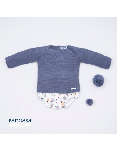 CONJUNTO NIÑO GUMMY BEAR DE PANGASA BABY,PETRÓLEO. INVIERNO 21.