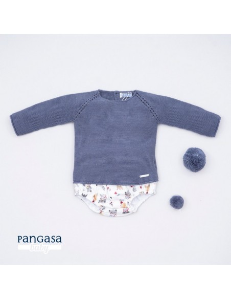 CONJUNTO NIÑO GUMMY BEAR DE PANGASA BABY,PETRÓLEO. INVIERNO 21.
