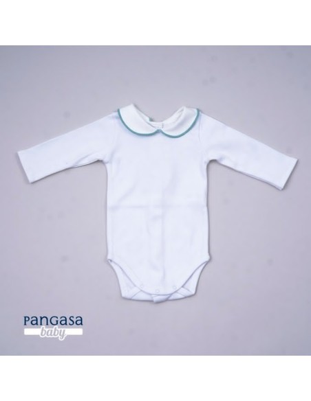 BODY CUELLO BEBÉ DE PANGASA BABY, VERDE ESMERALDA. INVIERNO 21.