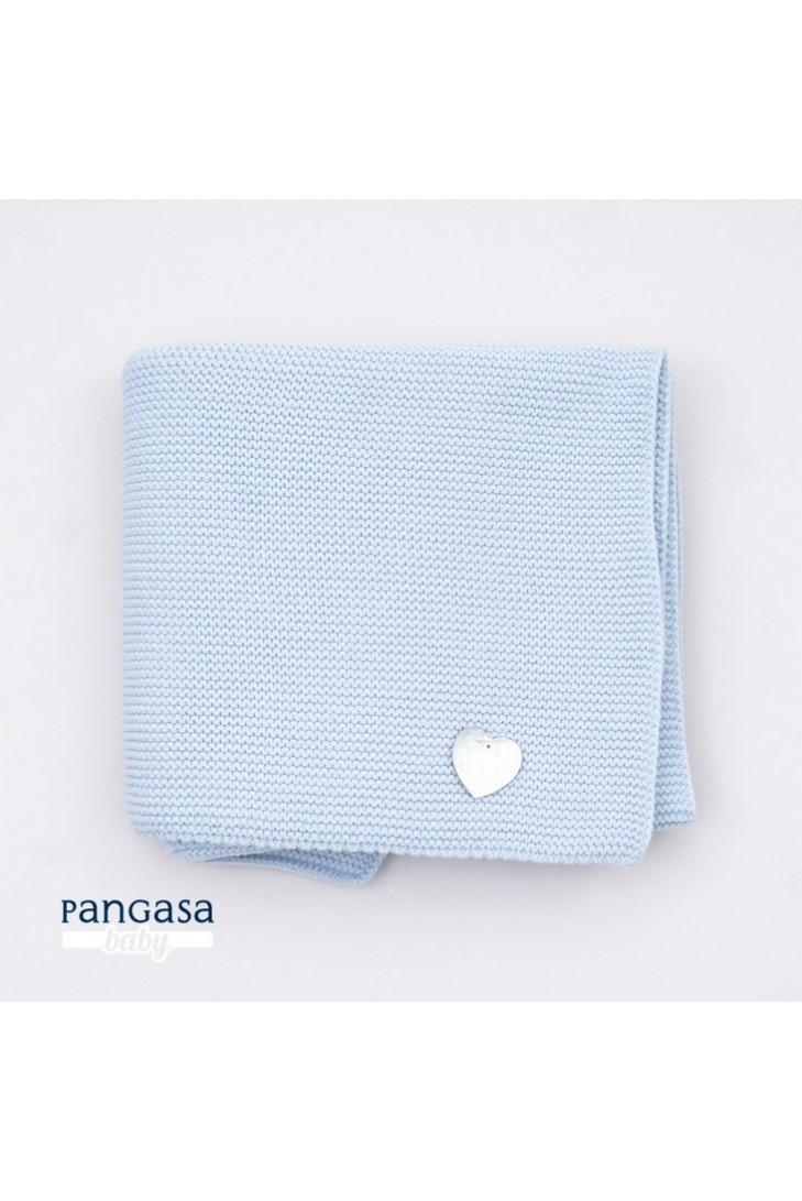 CHAL PUNTO BOBO GRUESO DE PANGASA BABY, CELESTE EMPOLVADO. INVIERNO 21