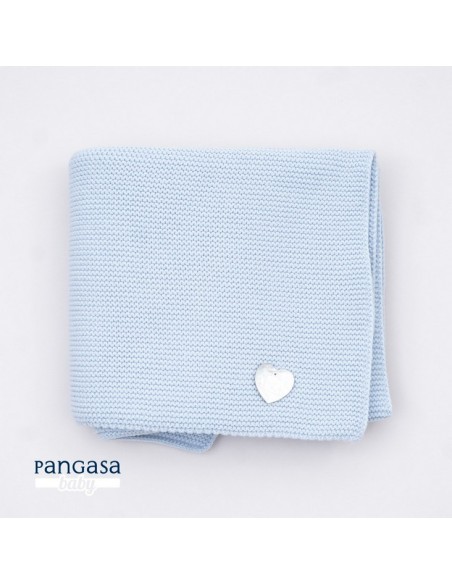 CHAL PUNTO BOBO GRUESO DE PANGASA BABY, CELESTE EMPOLVADO. INVIERNO 21