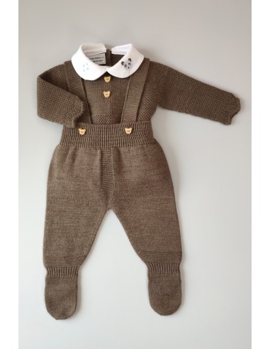 CONJUNTO NIÑO JUBÓN Y POLAINA TIRANTES,CASTOR/CELESTE NUDE.INVIERNO 21.