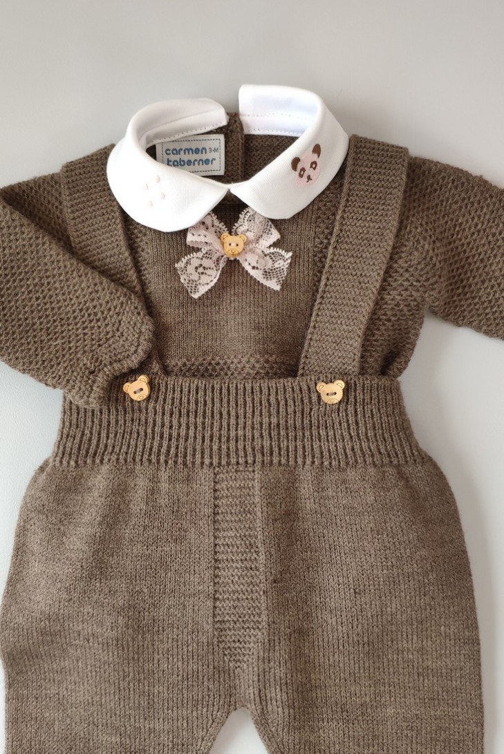 CONJUNTO NIÑA JUBÓN Y POLAINA TIRANTES,CASTOR/ROSA NUDE.INVIERNO 21.