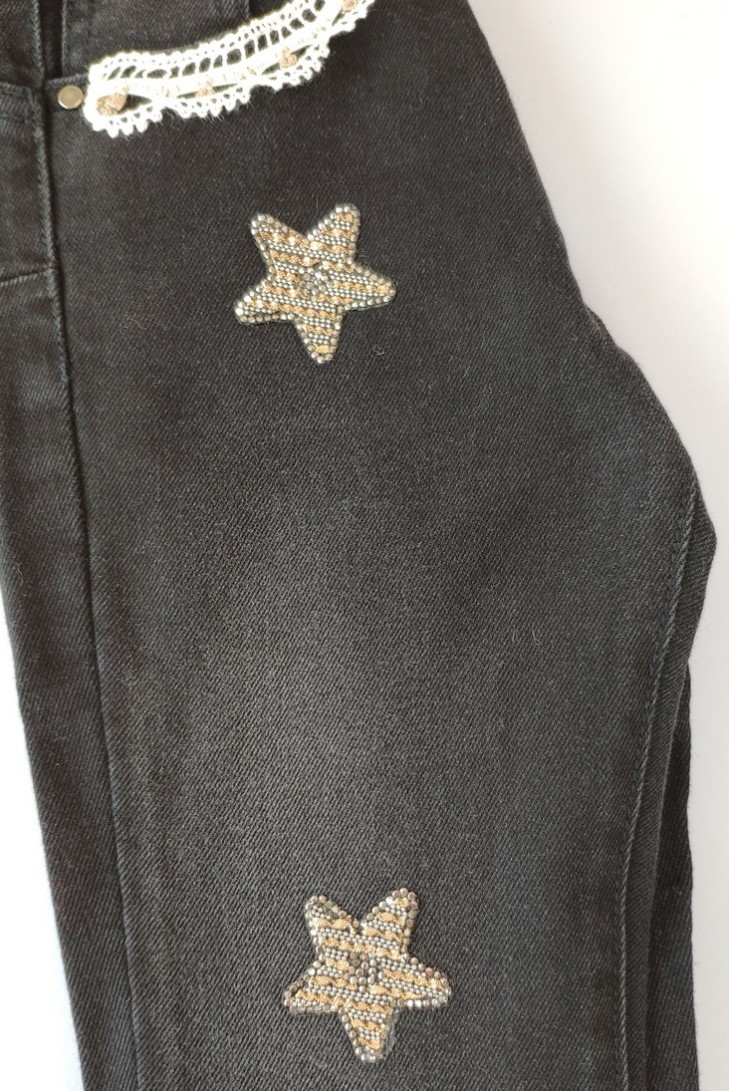 PANTALÓN VAQUERO NEGRO,TWEED. INVIERNO 21.