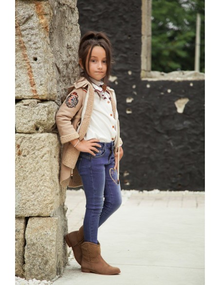PANTALÓN VAQUERO MARINO, PREPPY. INVIERNO 21.