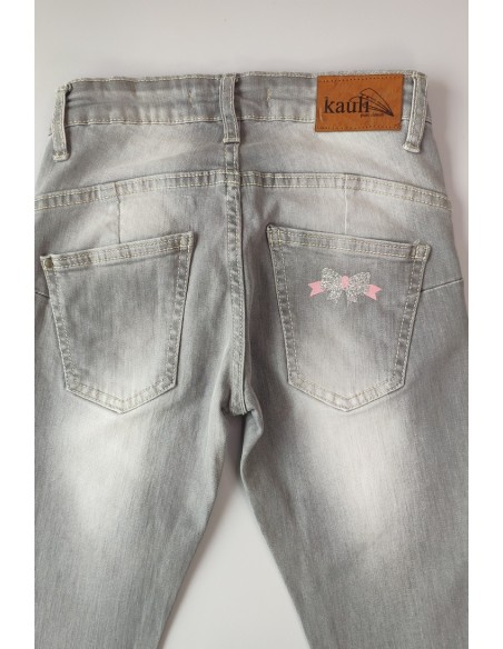 PANTALÓN NIÑA VAQUERO GRIS, ALEGRÍA. INVIERNO 21.