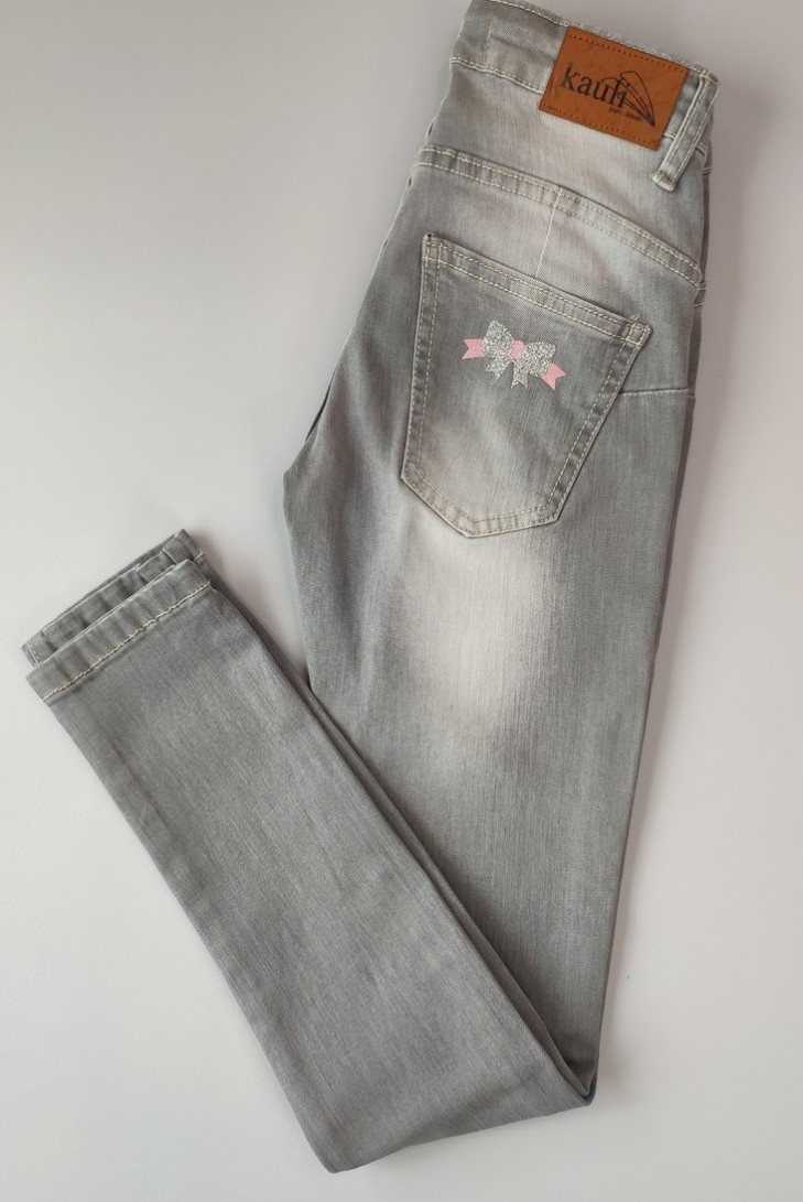 PANTALÓN NIÑA VAQUERO GRIS, ALEGRÍA. INVIERNO 21.