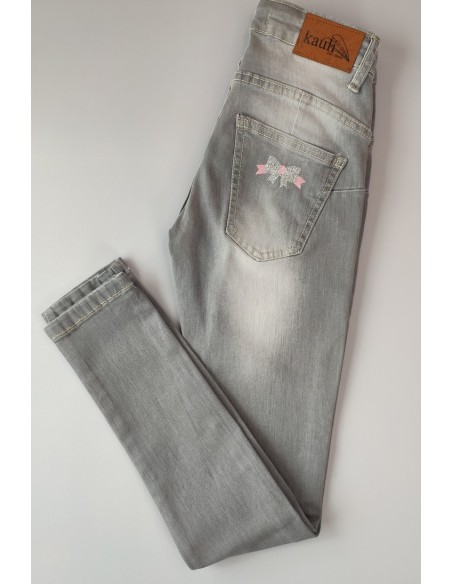 PANTALÓN NIÑA VAQUERO GRIS, ALEGRÍA. INVIERNO 21.