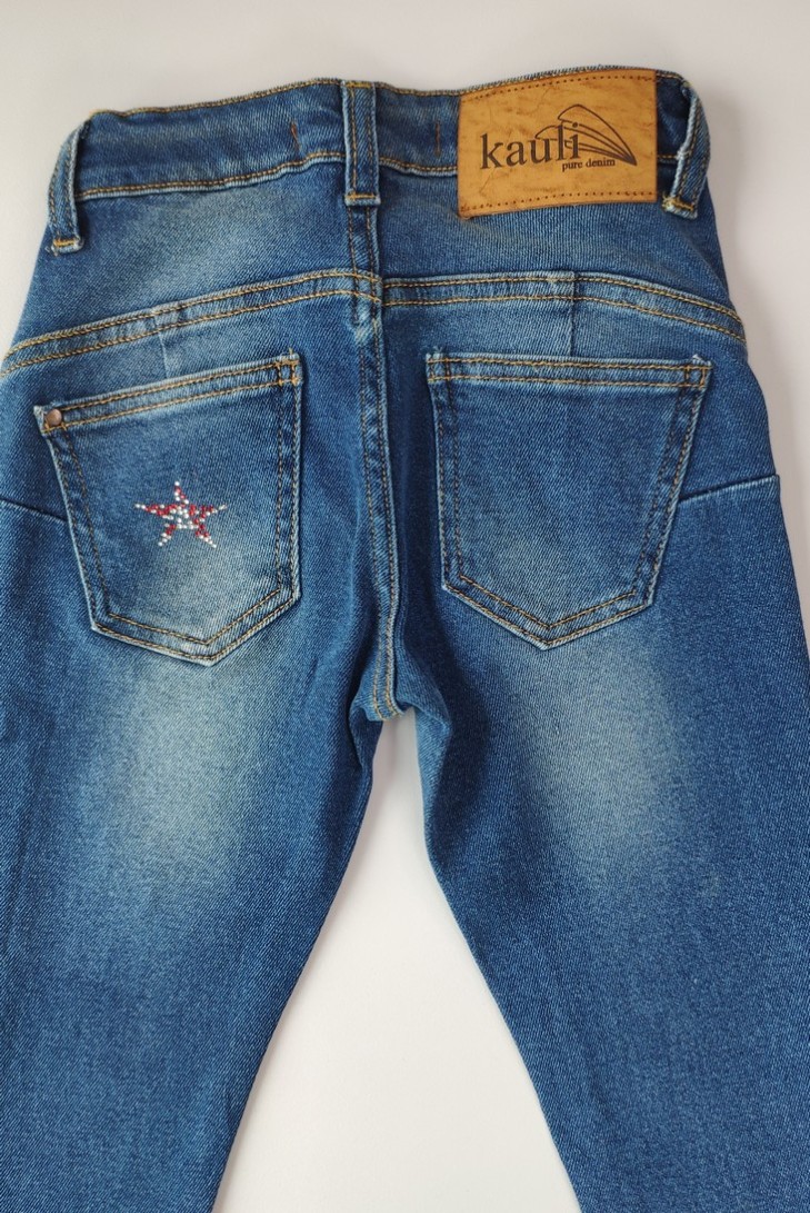 PANTALÓN VAQUERO MARINO, PREPPY. INVIERNO 21.
