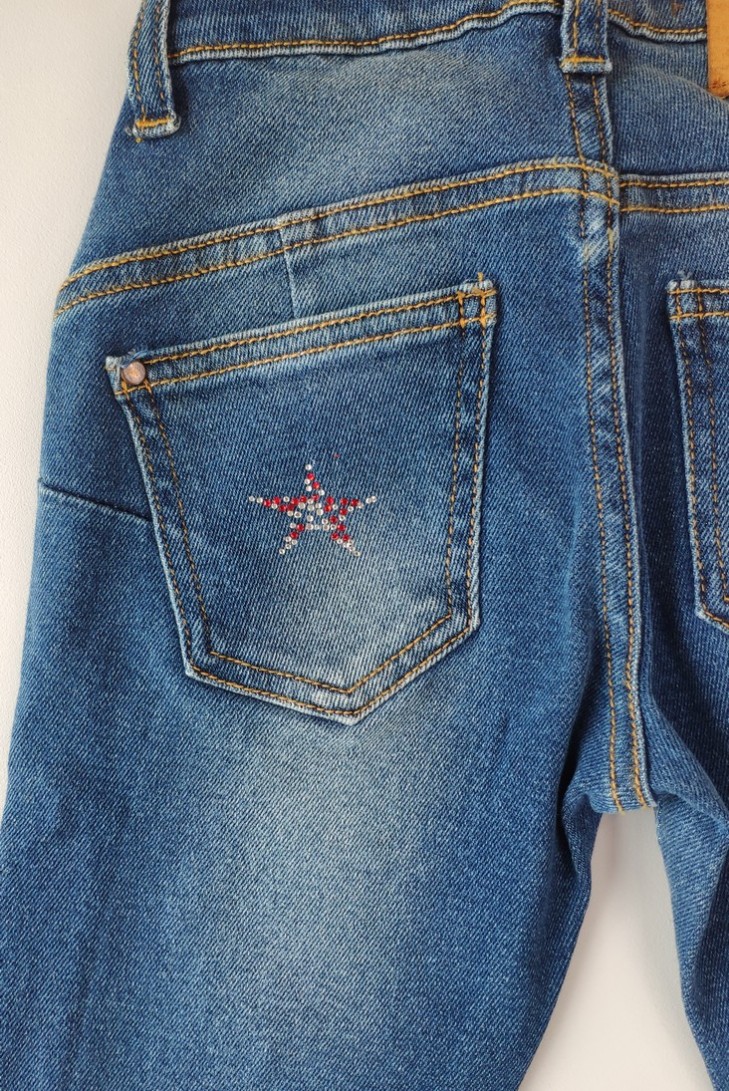 PANTALÓN VAQUERO MARINO, PREPPY. INVIERNO 21.