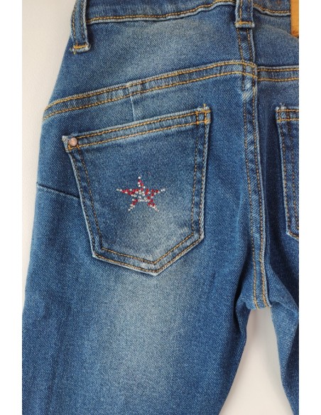 PANTALÓN VAQUERO MARINO, PREPPY. INVIERNO 21.