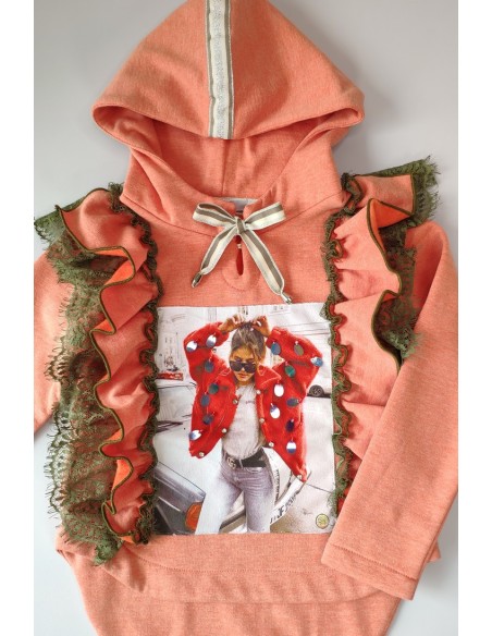 SUDADERA CORAL, AMAZONA. INVIERNO 21.