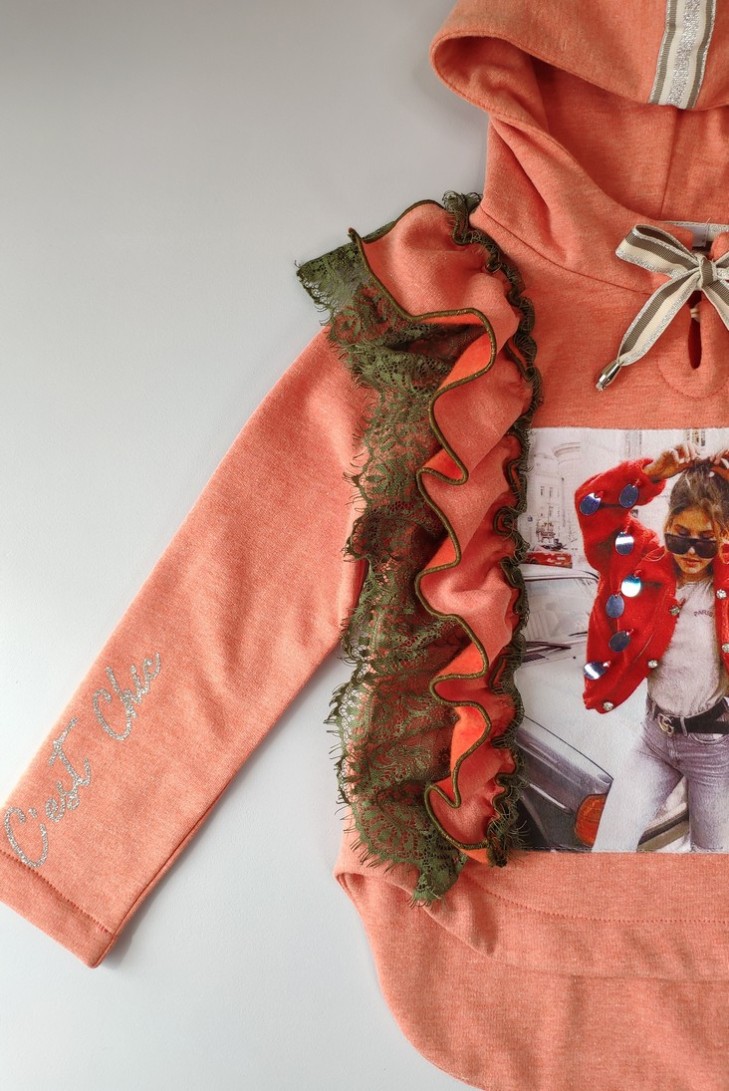 SUDADERA CORAL, AMAZONA. INVIERNO 21.