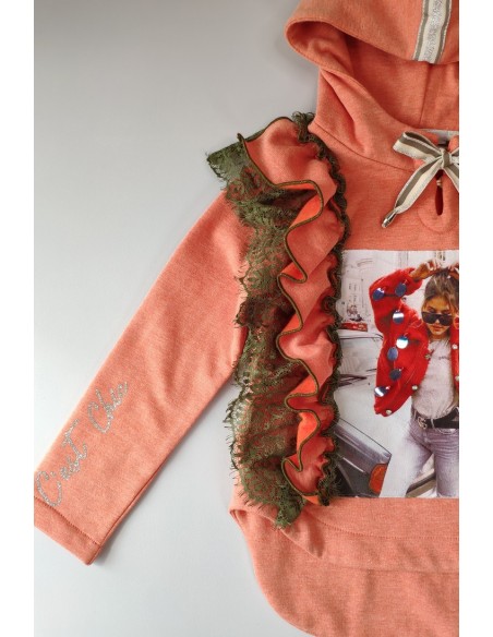 SUDADERA CORAL, AMAZONA. INVIERNO 21.