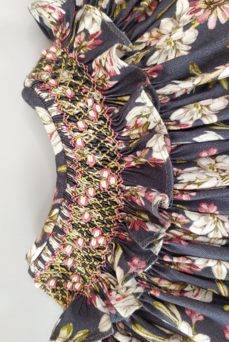 VESTIDO CUELLO NIDO FLORES. INVIERNO 21.