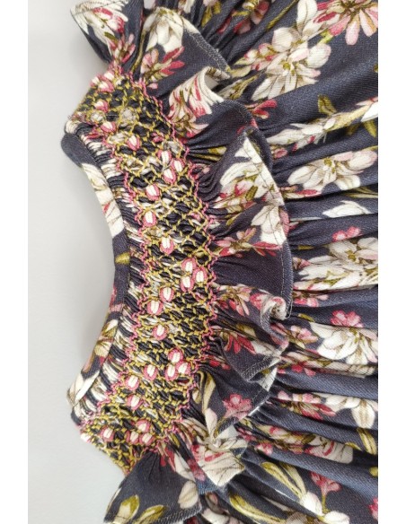 VESTIDO CUELLO NIDO FLORES. INVIERNO 21.