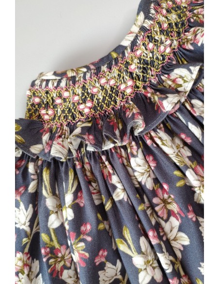 VESTIDO CUELLO NIDO FLORES. INVIERNO 21.