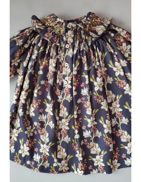 VESTIDO CUELLO NIDO FLORES. INVIERNO 21.