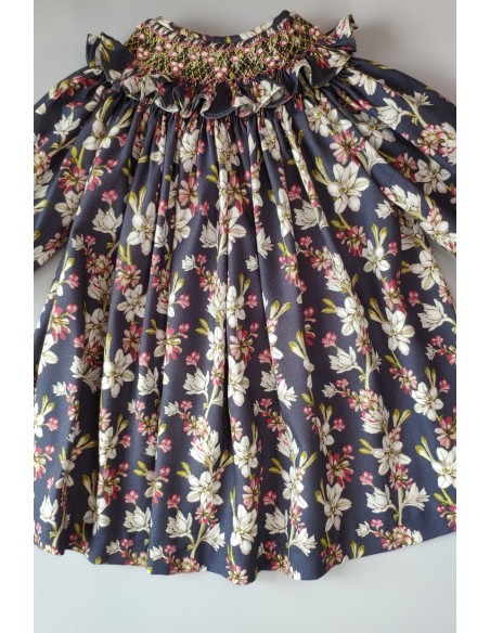 VESTIDO CUELLO NIDO FLORES. INVIERNO 21.