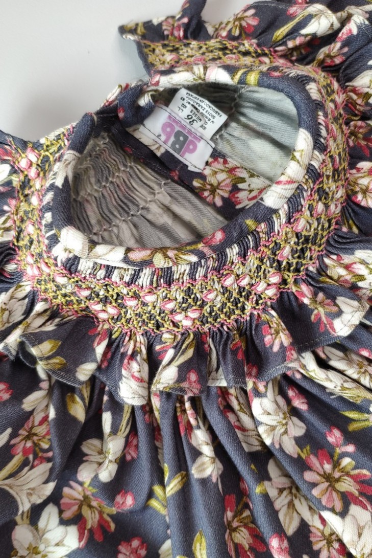 VESTIDO CUELLO NIDO FLORES. INVIERNO 21.