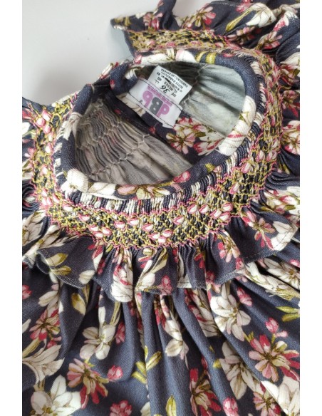 VESTIDO CUELLO NIDO FLORES. INVIERNO 21.