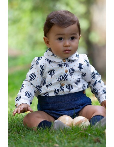 CAMISA BABY GLOBOS (CUELLO BEBÉ). KIDS CHOCOLATE.INVIERNO 21.