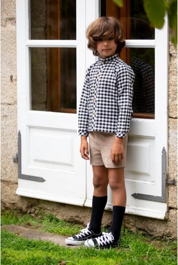 SHORT NIÑO MICROPANA CAMEL, KOALAS.KIDS CHOCOLATE.INVIERNO 21. 2