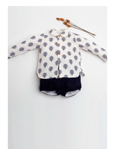 CAMISA BABY GLOBOS (CUELLO BEBÉ). KIDS CHOCOLATE.INVIERNO 21.