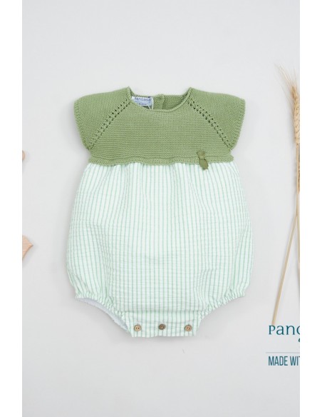 PELELE NIÑO "SWEET OLIVE" DE PANGASA BABY, VERDE OLIVA. VERANO 22.