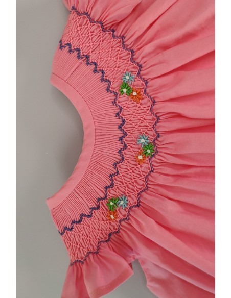 JESUSITO PUNTO SMOCK ROSA/ANIMALES. VERANO 22.