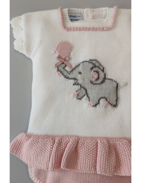 PELELE NIÑA ELEPHANT, BLANCO/ROSA NUDE. VERANO 22.