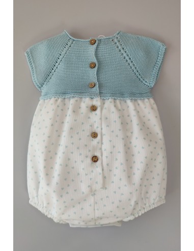 PELELE NIÑO "BLU HEART" DE PANGASA BABY, VERDE AGUA. VERANO 22.