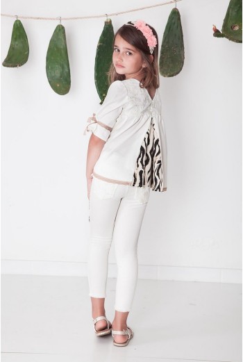 BLUSÓN NIÑA BEIGE, SAUVAGE. VERANO 22. 2