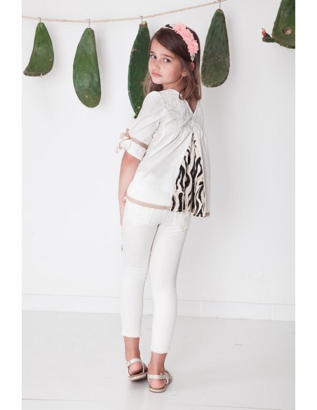 BLUSÓN NIÑA BEIGE, SAUVAGE. VERANO 22.