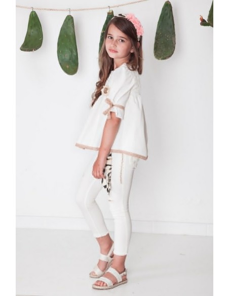 BLUSÓN NIÑA BEIGE, SAUVAGE. VERANO 22.