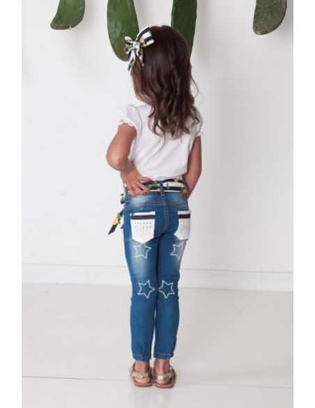 PANTALÓN LARGO NIÑA VAQUERO, DOLCE VITA. VERANO 22.