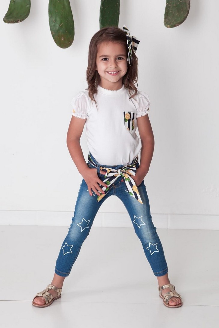PANTALÓN LARGO NIÑA VAQUERO, DOLCE VITA. VERANO 22.