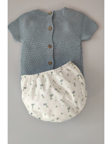 CONJUNTO NIÑO "BERRY" DE PANGASA BABY, CELESTE EMPOLVADO. VERANO 22.