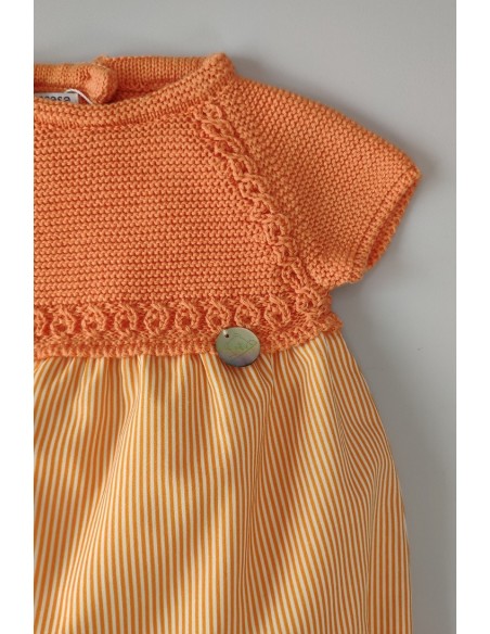 PELELE NIÑO "PARIS" DE PANGASA BABY, NARANJA. VERANO 22.