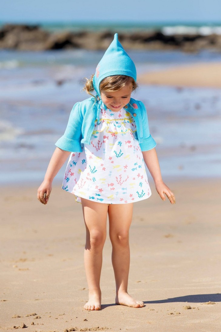 CHAQUETA BOLERO, PECES. KIDS CHOCOLATE.VERANO 22.