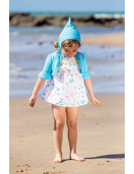 CHAQUETA BOLERO, PECES. KIDS CHOCOLATE.VERANO 22.