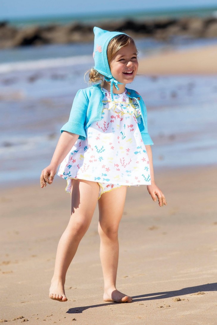CHAQUETA BOLERO, PECES. KIDS CHOCOLATE.VERANO 22.