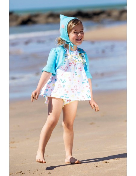 CHAQUETA BOLERO, PECES. KIDS CHOCOLATE.VERANO 22.