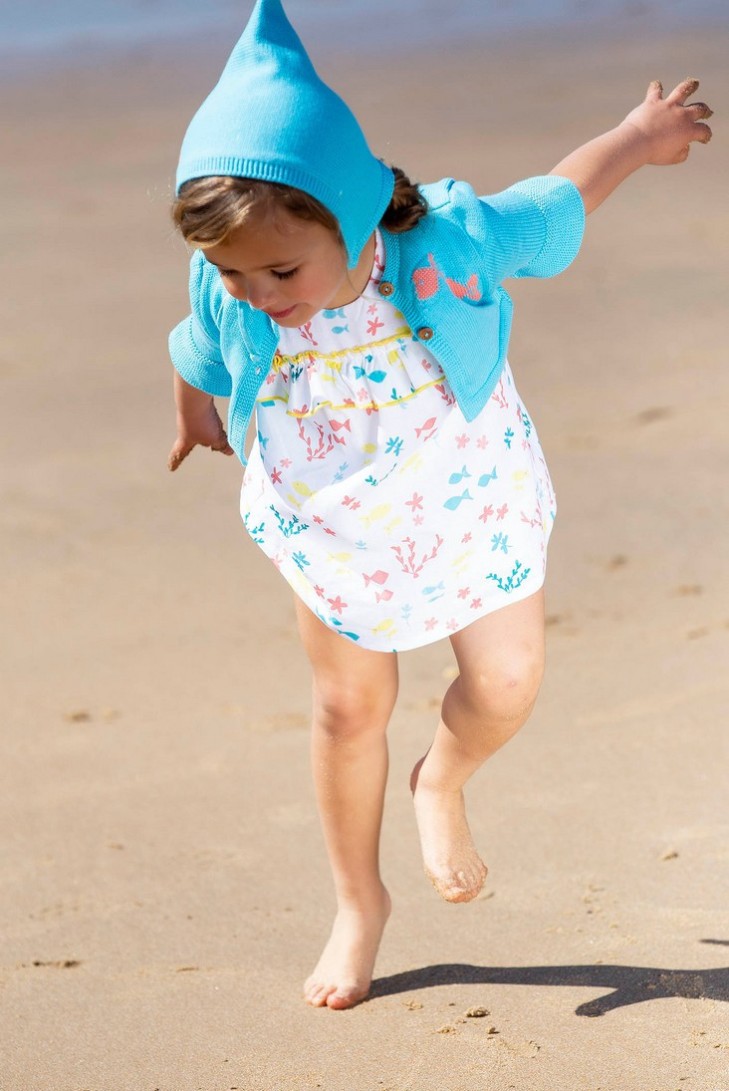 CHAQUETA BOLERO, PECES. KIDS CHOCOLATE.VERANO 22.